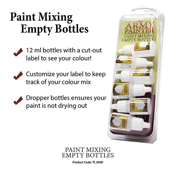 The Army Painter Empty Paint Mixing Bottles