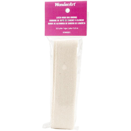 Wonderart Latch Hook Rug Binding 1.25"X3yd Natural