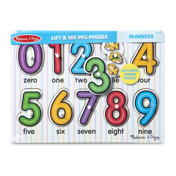 See-Inside Number Peg Puzzle - 10 Pc