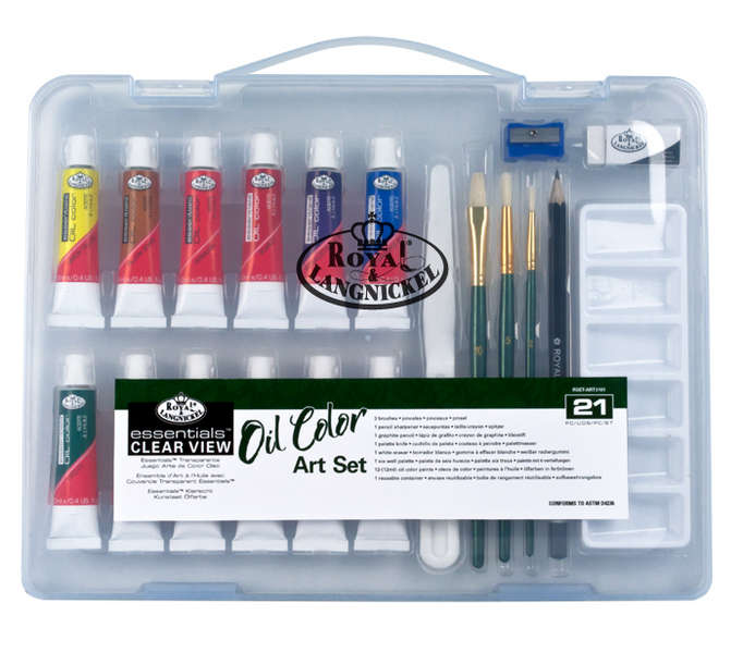 RSET-ART3101 - SM CLEAR CASE OIL PAINT SET