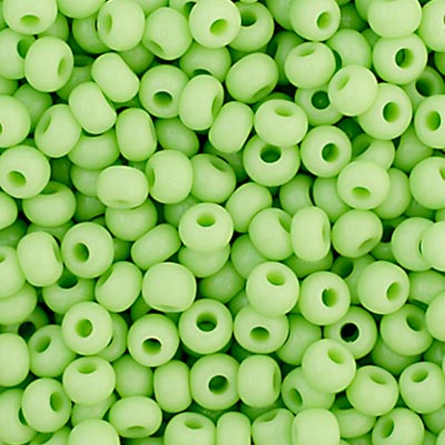 Czech Seed Bead 11/0 Opaque Pale Green apx23g