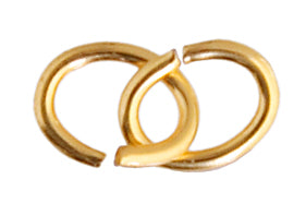 JUMP RING OVAL 4x5mmOD 21GAUGE PLATED GOLD N/F