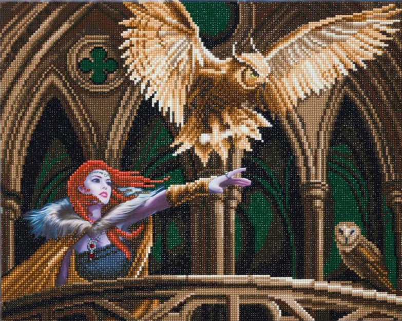 Craft Buddy Crystal Art Kit Owl Messenger 40 x 50cm Pre-Framed 5D Art Kit