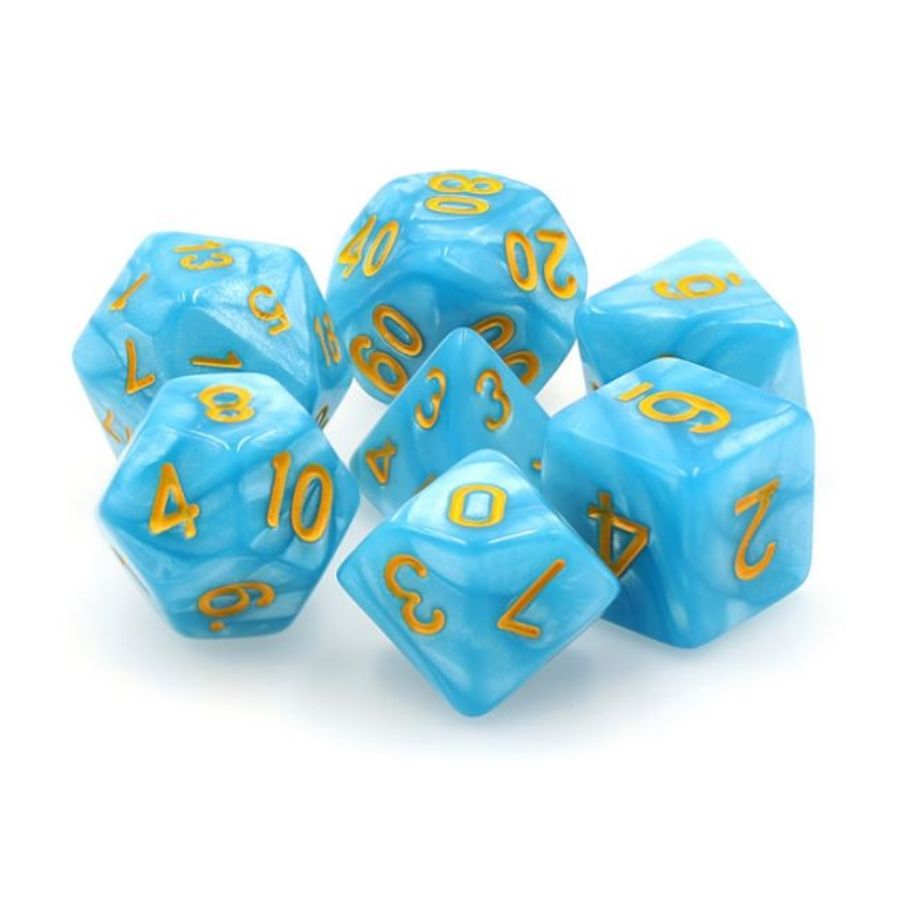 DRAGON'S DICE - 7CT Permafrost - 16MM DICE SET