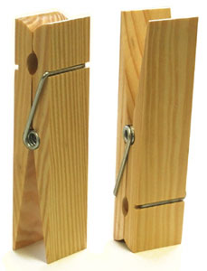 Wooden Clothespin - 6" Tall