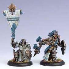 Warmachine: Cygnar: Precursor Knight Officer & Standard Bearer 42009