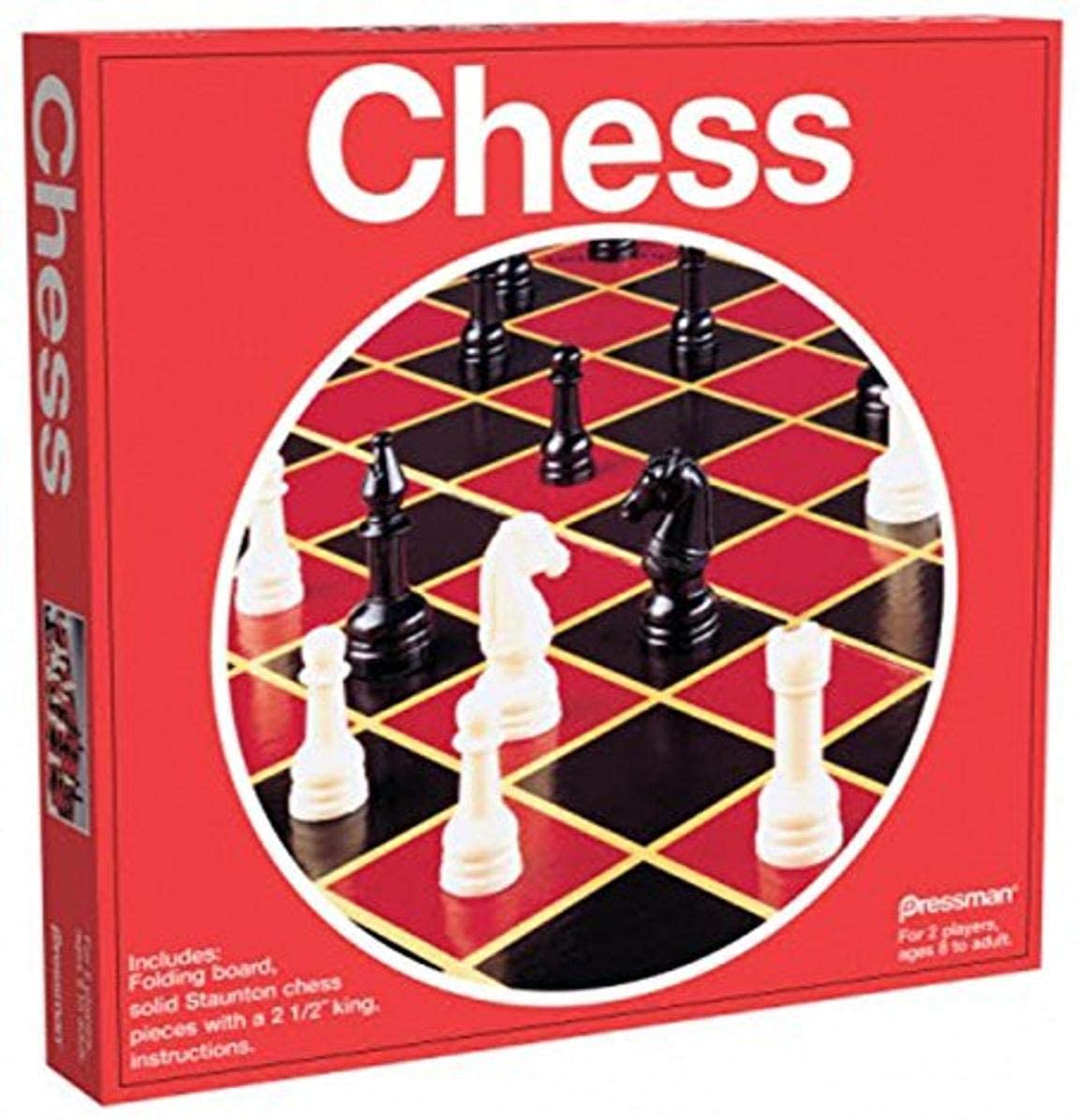 Pressman Toy Chess in Box, Red