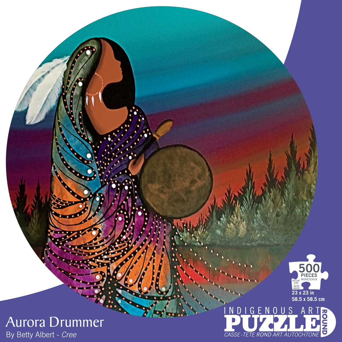 AURORA DRUMMER 500 PIECE ROUND PUZZLE