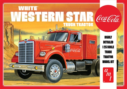 AMT WHITE WESTERN STAR SEMI TRACTOR (COCA COLA) 1:25 SCALE MODEL KIT