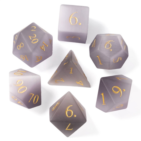 LD GEMSTONE FROSTED CAT'S EYE GREY 7PC SET