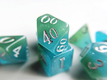 LD ELEMENTAL WATER DICE – 7 Piece Dice Set