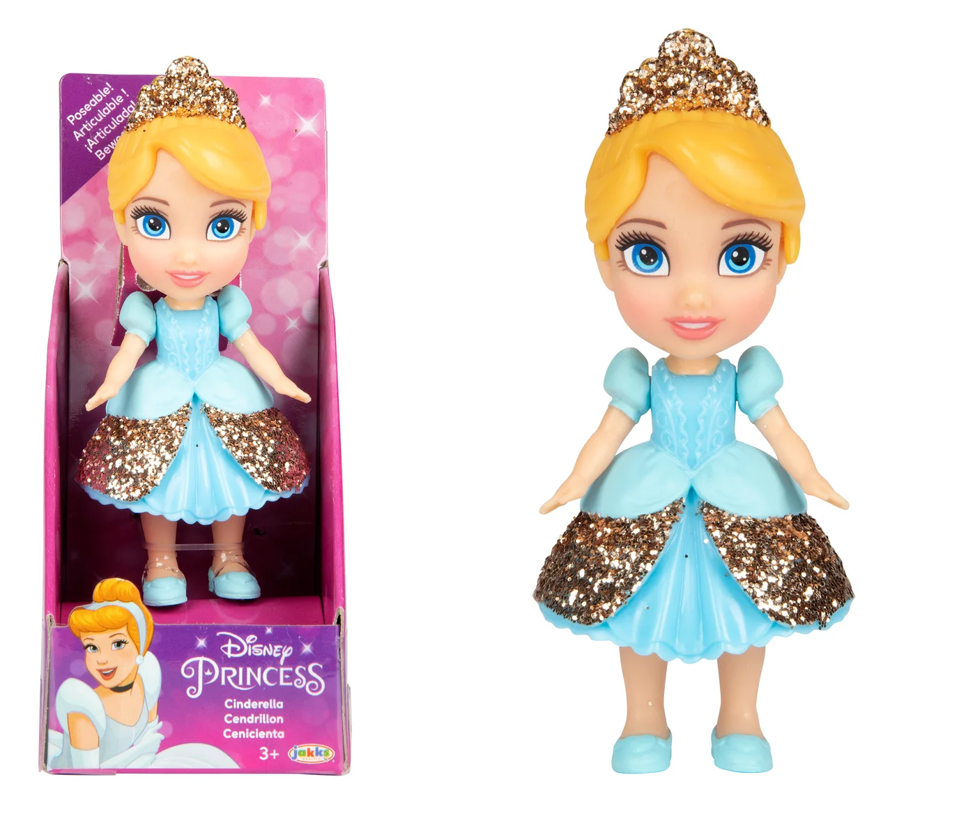 3" DISNEY PRINCESS MINI DOLL ASST