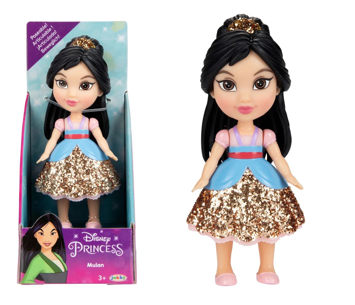 3" DISNEY PRINCESS MINI DOLL ASST