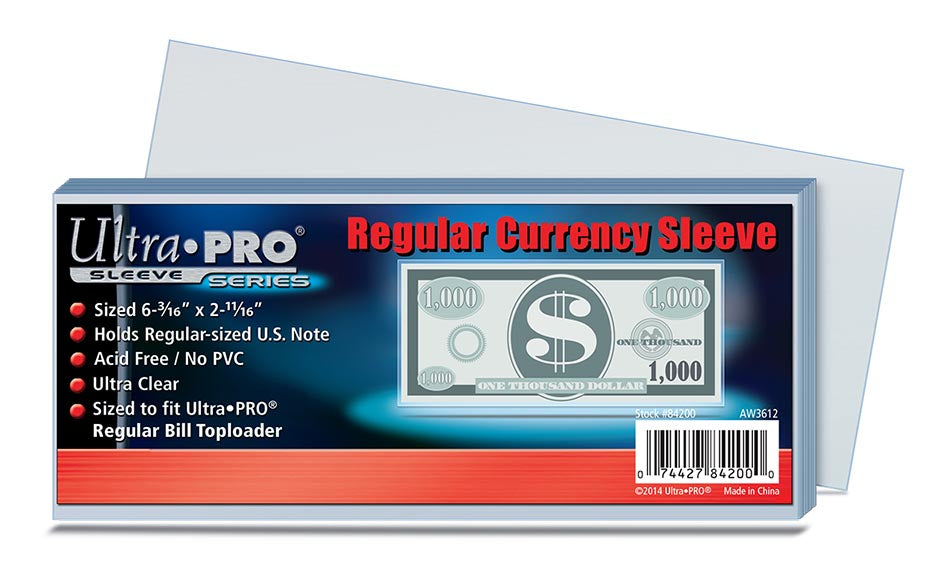 Ultra Pro Regular Currency Sleeve