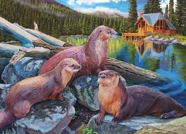 Cobble Hill 1000pc Puzzle - River Otters