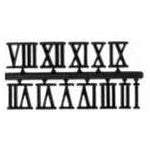 Clock Numerals - 5/8" Black Roman