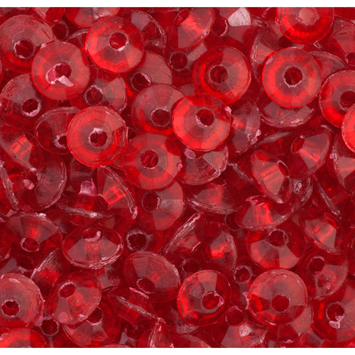 Transparent Ruby Rondelles 5mm