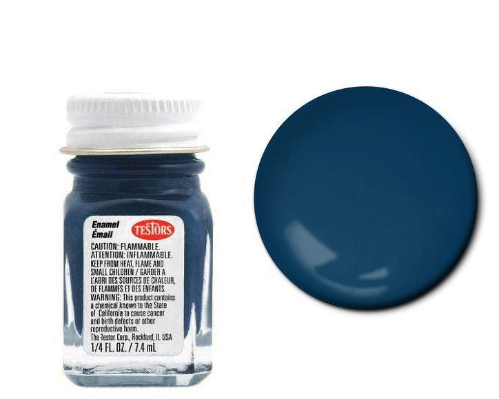 Testors 1172 Enamel Flat Sea Blue 1/4 oz