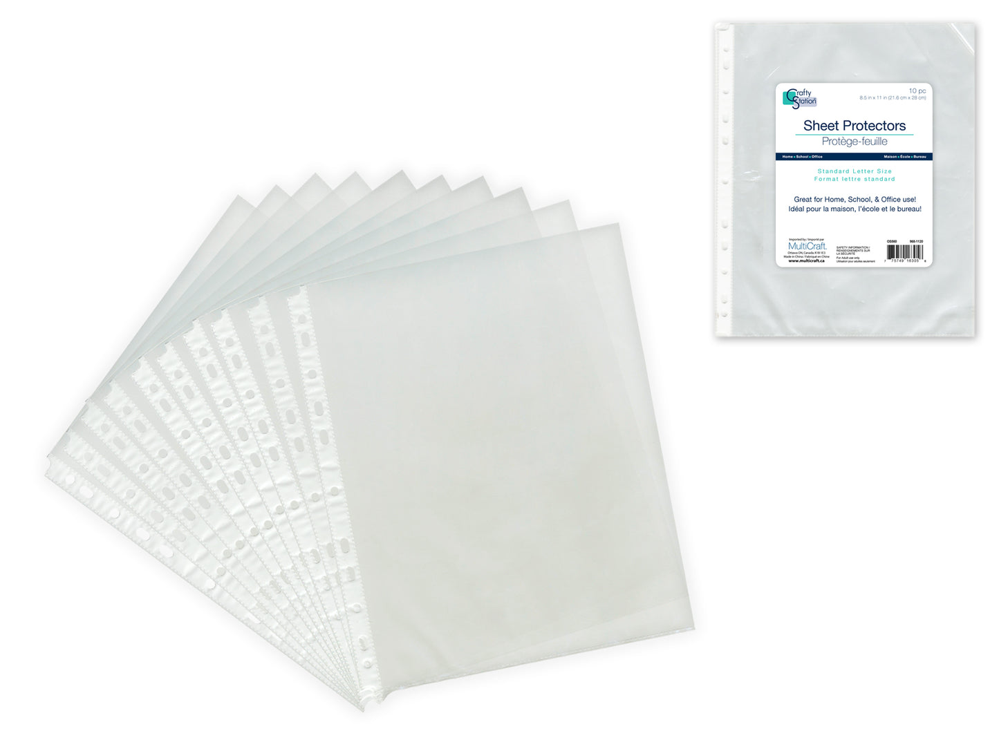 Crafty Station: 8.5"x11" Sheet Protectors x10 Letter Size