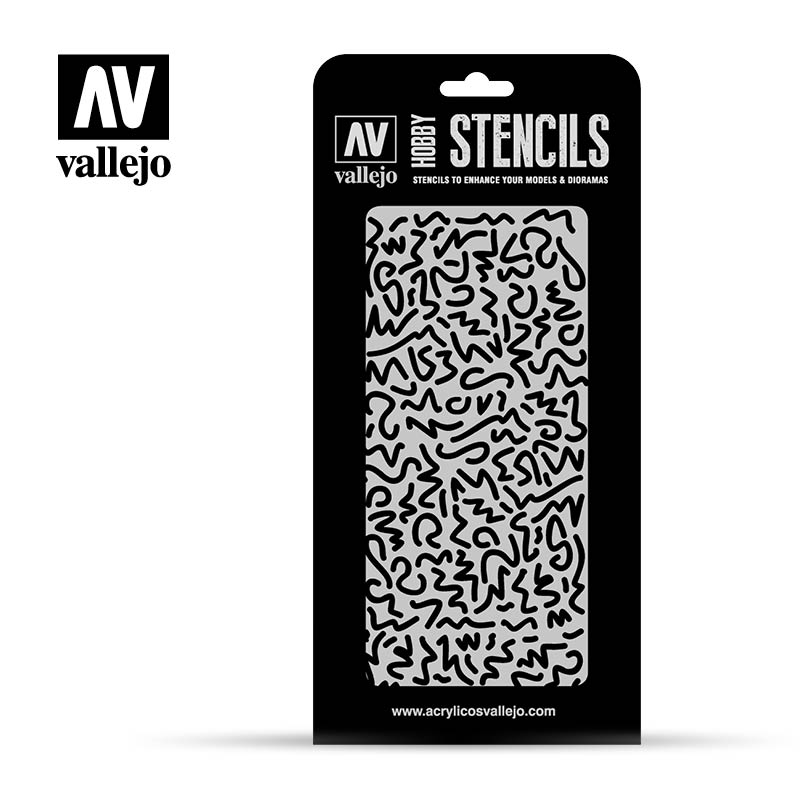 Vallejo Hobby Stencils ST-CAM001 Luftwaffe WWII Shingles Camo