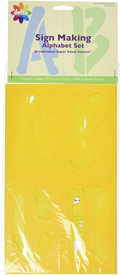 Delta Creative 7 by 12 Inch, Alphabet Sign Making Set, 5 Inch