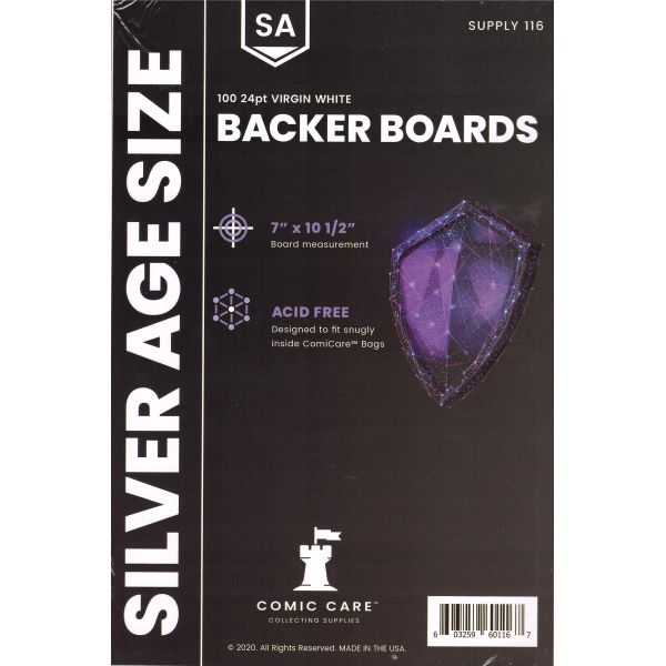 Comic Book Backing Boards : Comicare Silver (100)