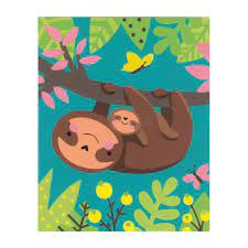 Paint by Number Junior: Sloth & Baby 8x10