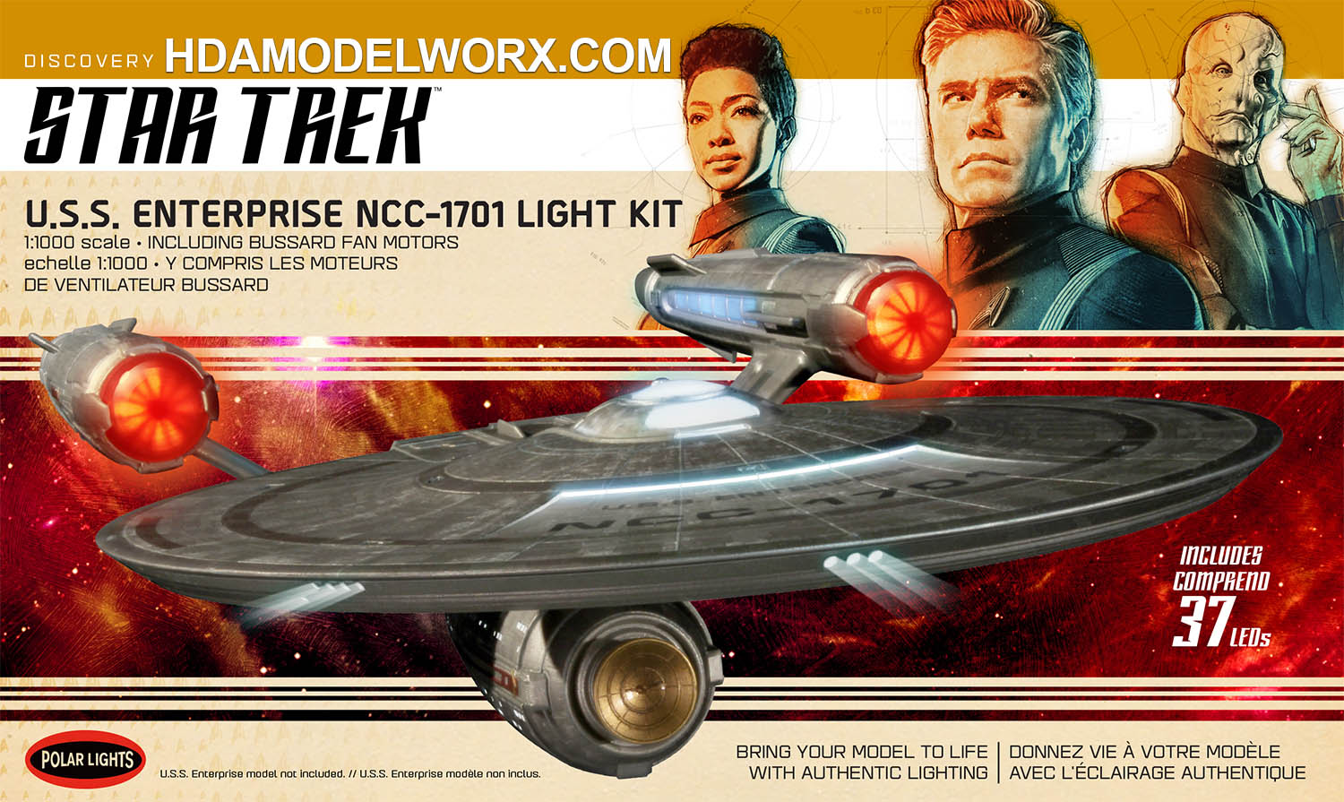 Star Trek DISCOVERY USS ENTERPRISE LIGHT KIT Crafts N Things