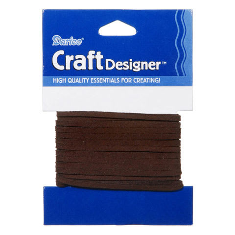 Darice Sueded Cording 3mm x 3 Yards Dark Brown Craft Cord