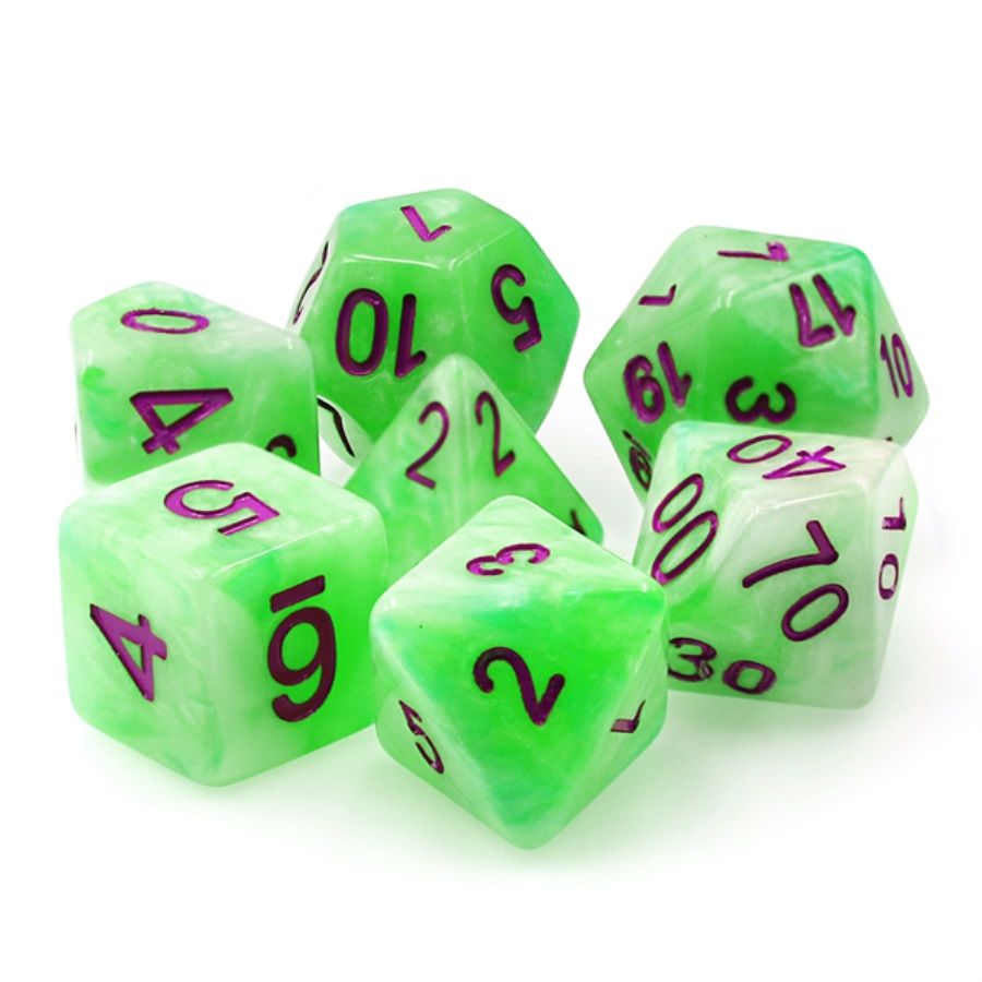 DRAGON'S DICE - 7CT Sylvan Glade - 16MM DICE SET