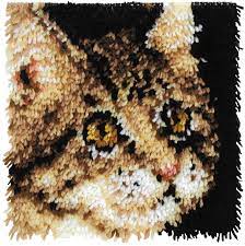 Tabby 12" x 12" Latch Hook Kit by WonderArt