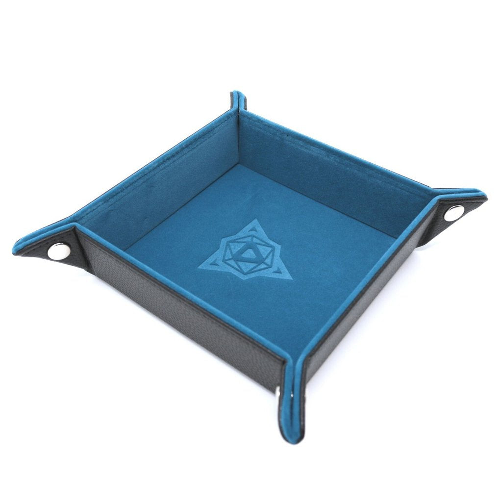 Folding Square Tray w/ Teal Velvet
