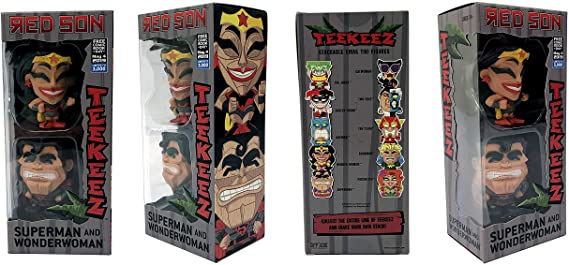 DC Comics Red Son Superman & Wonder Woman Teekeez Two-Pack