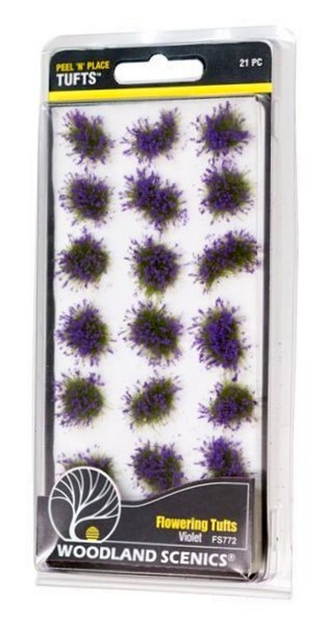 Woodland Scenics FS772 Peel 'n' Place Tufts, Violet Flowering (21)