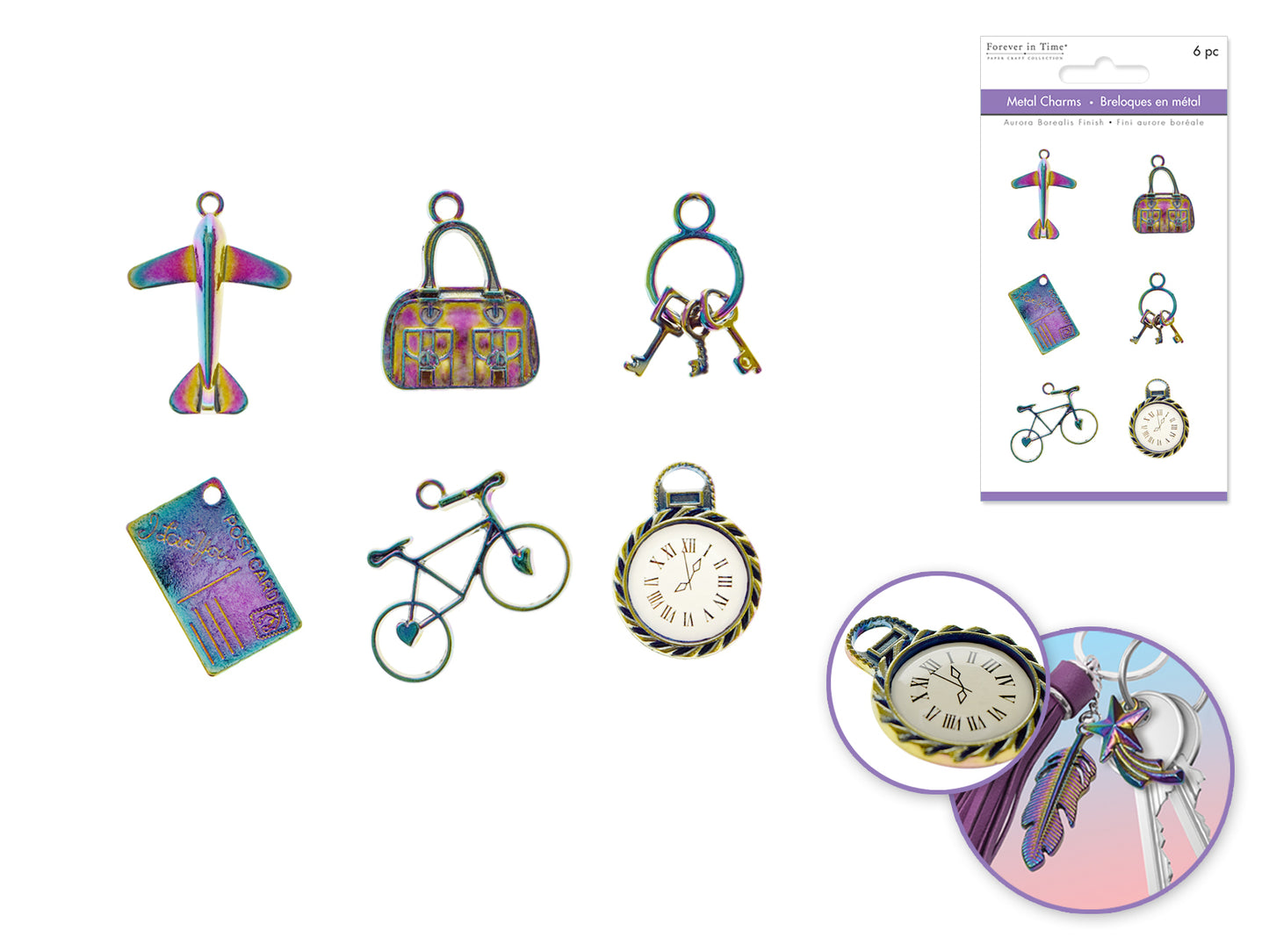 Paper Craft Emb: A/B Finish Metal Charms Themed