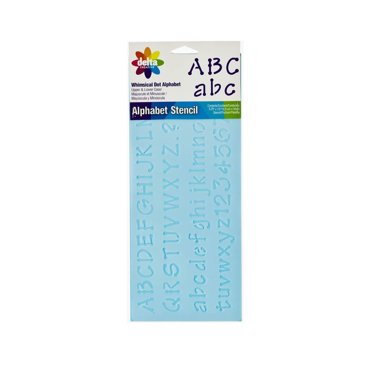 Delta Stencils - Alphabet - Whimsical Dot 3/4"