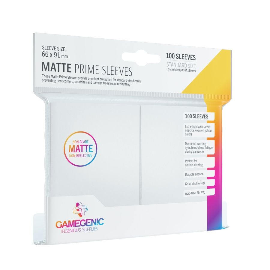 White 100ct Matte Prime Sleeves GG Standard Size
