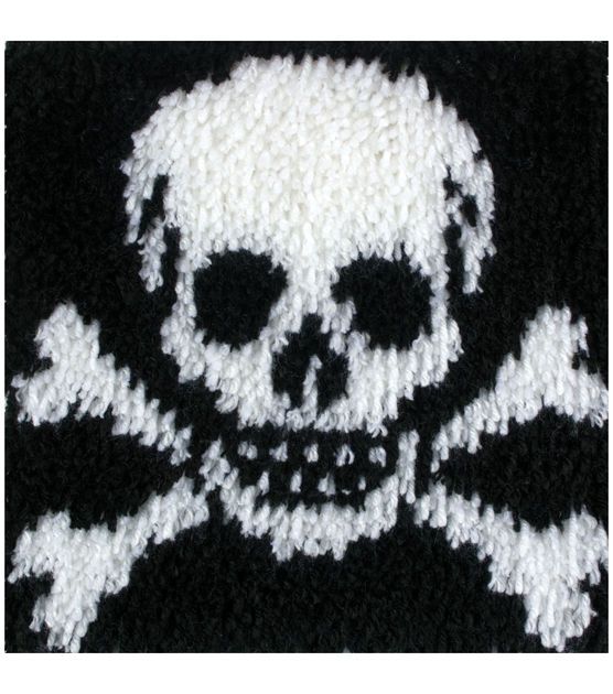 Skull & Crossbones Wonder Art Latch Hook Kit