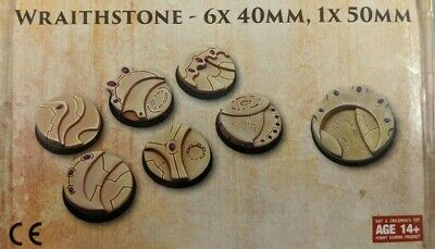 MICRO ART STUDIO  -  Wraithstone Large Base Set 6x 40mm, 1x 50mm