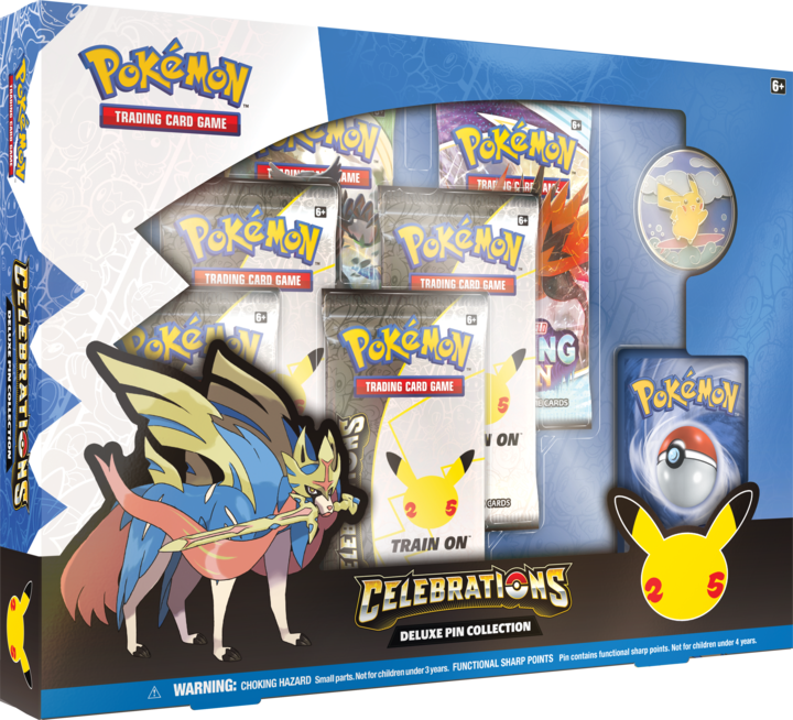 POKEMON - CELEBRATIONS - DELUXE PIN COLLECTION - ZACIAN LV.X