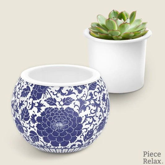 Oriental Floral Ornament - Puzzle Pot