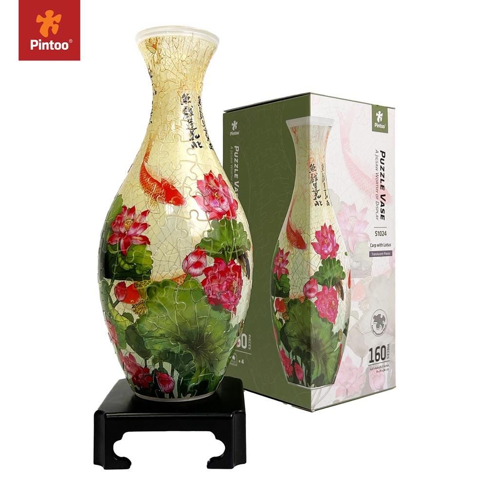 Carp with Lotus Puzzle Vase S1024