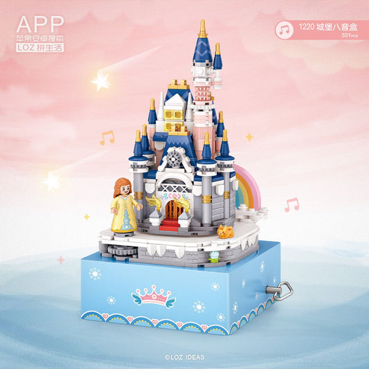 LOZ 1220 Princess Castle Rotating Music Box