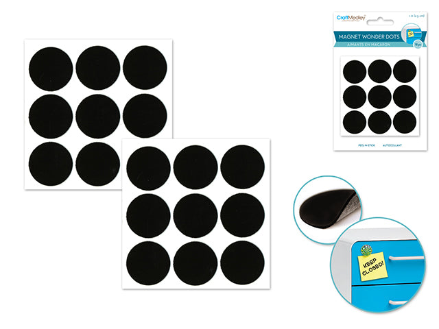 Magnet Wonder Dots: 1" Peel-n-Stick x18