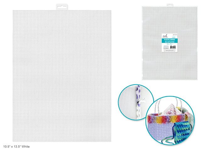 Plastic Canvas: 7-Mesh 10.5"x13.5" White