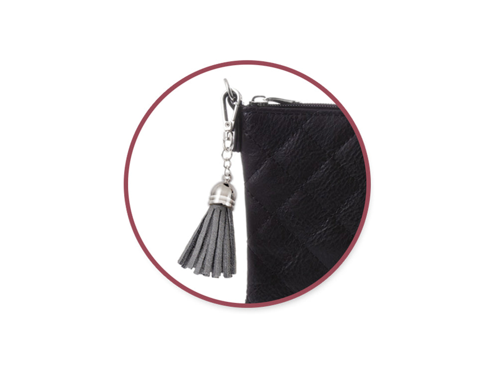Craft Decor: 2.5cm Leatherette Tassels 6pc Asst  Classic