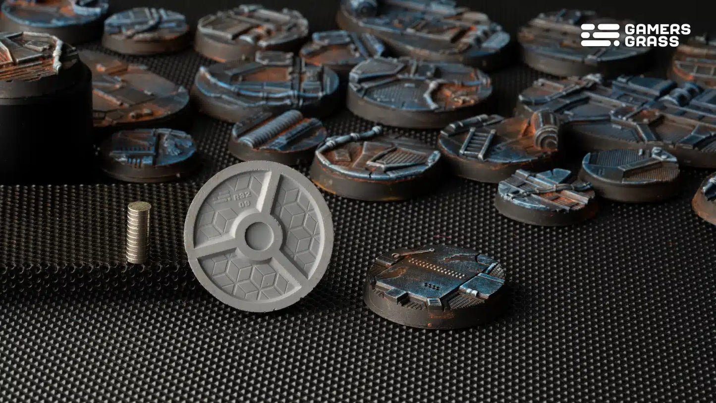 Gamers Grass Battle Ready Bases - Spaceship Corridor - Round 32mm (x8)