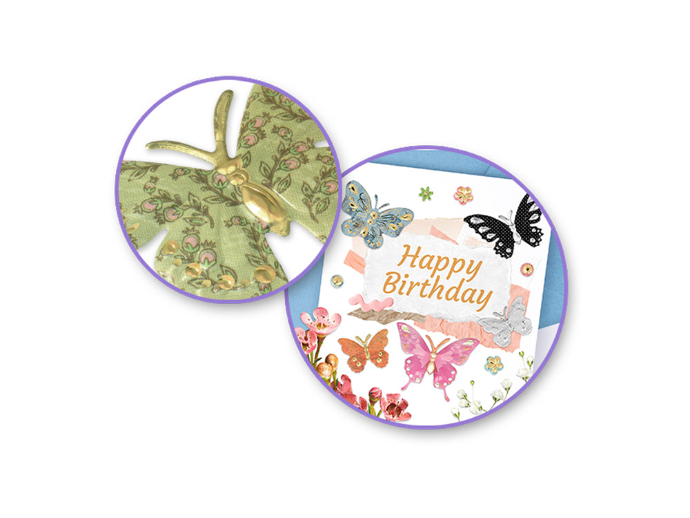 Paper Craft Sticker: 10cmx23cm Glitter  Butterfly Splendor