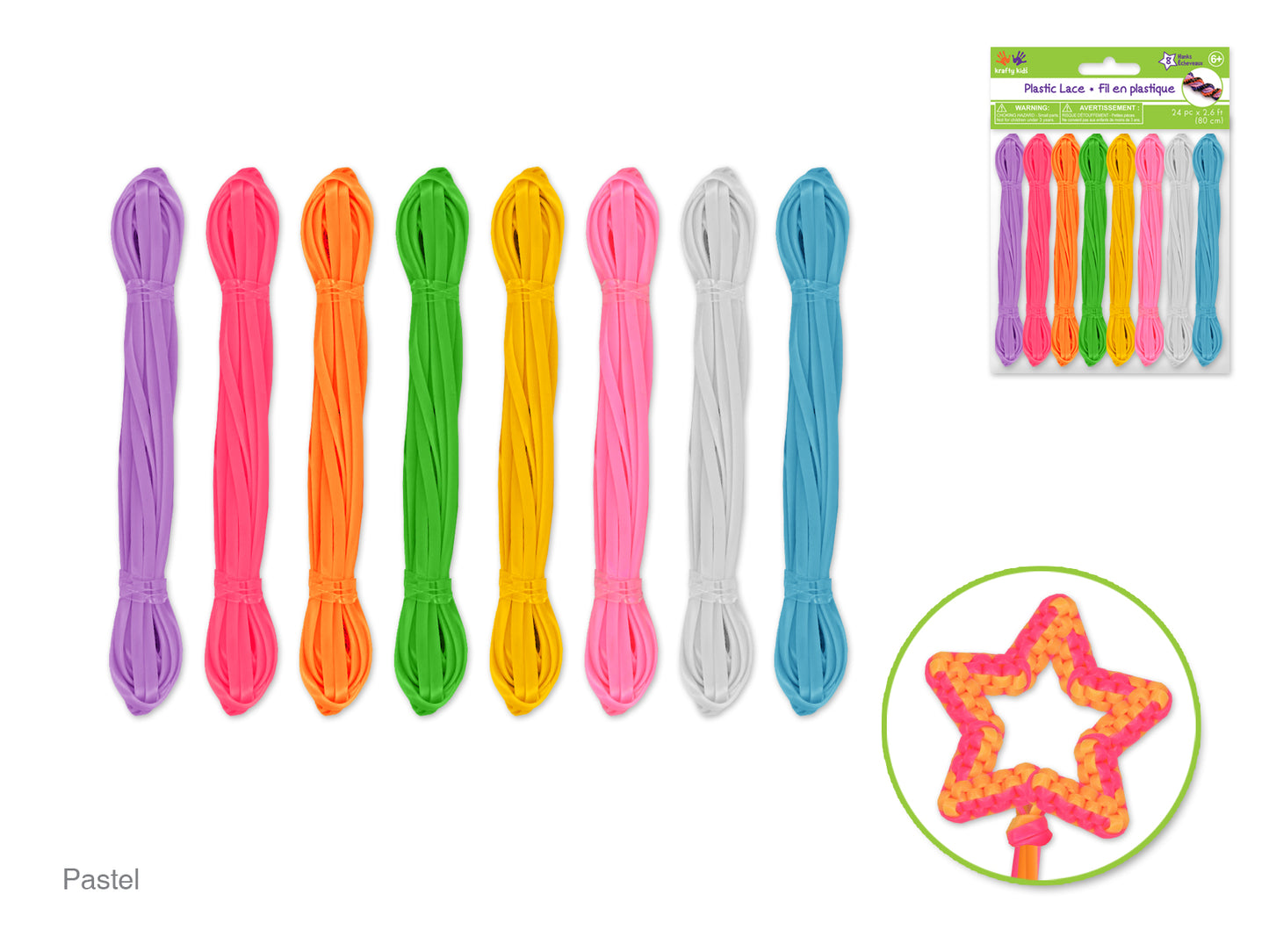 Krafty Kids: Plastic Lacing (Gimp) x8 (19.2m)