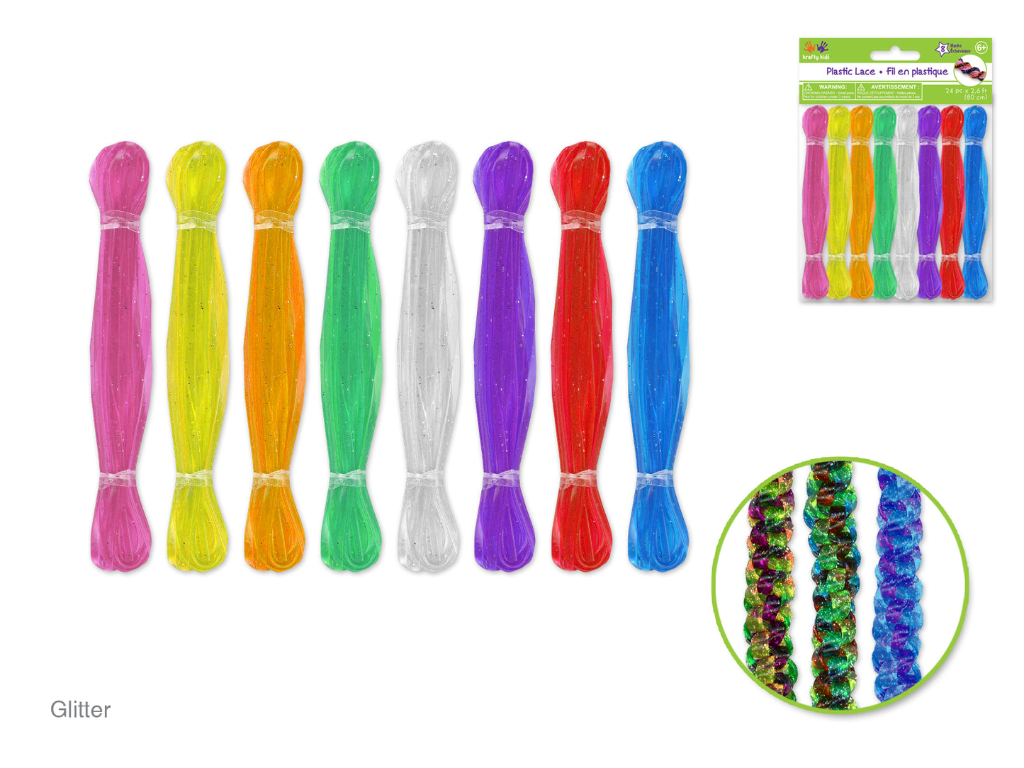 Krafty Kids: Plastic Lacing (Gimp) x8 (19.2m)